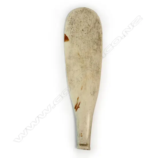 A 19thC or earlier Māori whalebone patu,